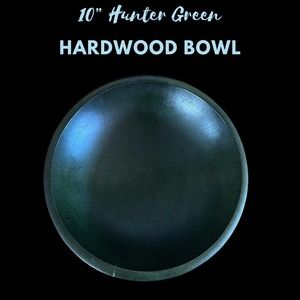 Hand Turned Green 10” Wood Bowl Thanksgiving Xmas Couples Gift Wedding Shower